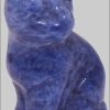 Firetti Dekoration Firetti Hand-Carved Sodalith Cat Figurine | Spiritual Decor Stone Sculpture | Ancient Egyptian Inspired Animal Statue | Unique Crystal Gift Idea
