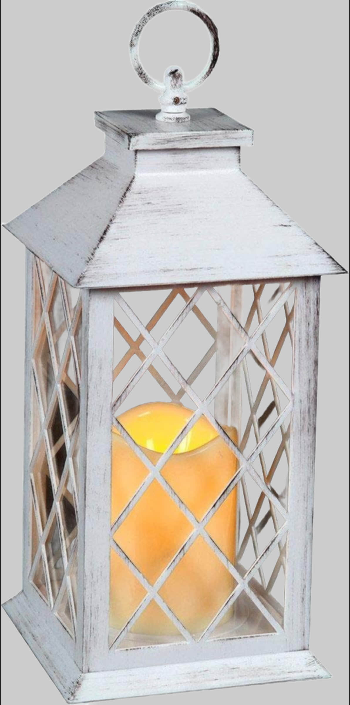 Home affaire Home affaire Antique White LED Candle Lantern with 6-Hour Timer – Weather-Resistant Indoor/Outdoor Decorative Light Dekoration
