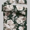 Bettwäsche Home affaire Home affaire Bettwäsche »MELINA« – Florale 2-teilige Garnitur mit Reißverschluss | 100% Baumwolle | Renforcé-Qualität | Größen ab 135x200 cm dunkelgrün