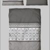 Home affaire 'Cremona' Reversible Bedding Set | Premium Polycotton Blend | OEKO-TEX Certified | Sustainable Cotton | 2-Piece Set (Duvet Cover + Pillowcase) | 135x200cm anthrazit- Bettwäsche Home affaire