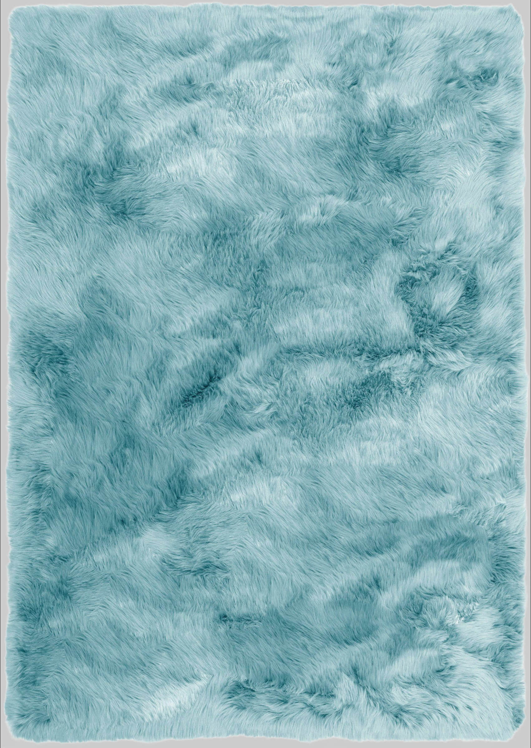 Home affaire Hochflor-Teppich »Valeria« – Kuscheliger Kunstfellteppich (60 mm Höhe) für Wohnzimmer, Schlafzimmer & Essbereich | Weich, pflegeleicht & fußbodenheizungstauglich ice-bleu Teppiche Home affaire