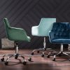 Stühle INOSIGN INOSIGN Bürostuhl Perry1 – Eleganter Samtstuhl mit Knopfpolsterung, höhenverstellbar & drehbar | Moderner Bürostuhl für Homeoffice & Arbeitszimmer Dunkelgrün