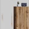 Garderobe & Flur INOSIGN INOSIGN Garderoben-Set PARIS/TOKYO - Modernes 2-teiliges Flurmöbel mit Kleiderstange & Schuhschrank (130cm Breite, Hochglanz, grifflos) Votan eich