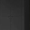 INOSIGN INOSIGN Highboard Basic | 162 cm hoch, 102 cm breit | 4-türige Kommode mit Metallgriffen & viel Stauraum | Italian Design | FSC®-Holz | Farbauswahl schwarz ma Kommoden & Sideboards