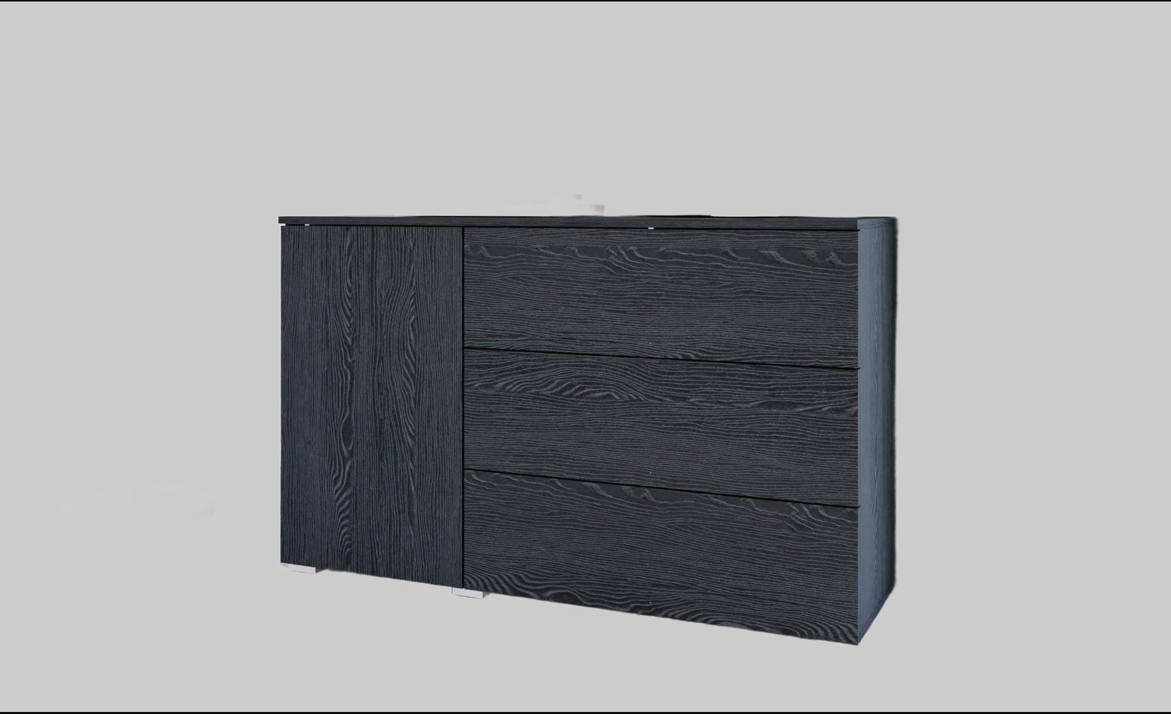 Kommoden & Sideboards INOSIGN INOSIGN Sideboard »PARIS« – Moderne 110 cm grifflose Kommode mit Push-to-open-Funktion & viel Stauraum Graphite b