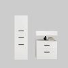 INOSIGN INOSIGN Waschbeckenunterschrank »Skara« mit Klappe & Schubkasten, 60cm Breite, 55cm Höhe, anthrazit mit schwarzen Griffen | Hochwertiger Badezimmer-Unterschrank weiß Schränke