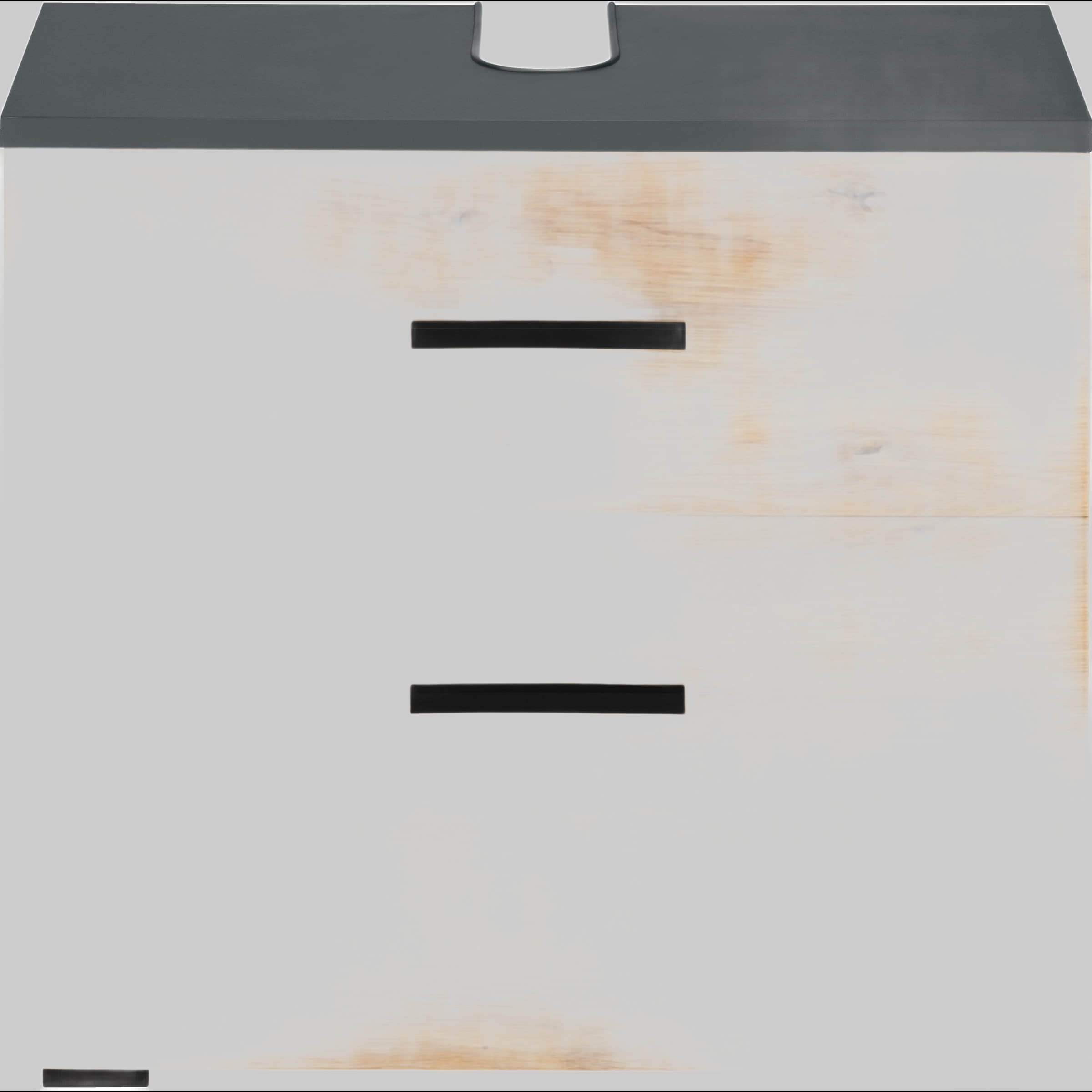 INOSIGN INOSIGN Waschbeckenunterschrank »Skara« mit Klappe & Schubkasten, 60cm Breite, 55cm Höhe, anthrazit mit schwarzen Griffen | Hochwertiger Badezimmer-Unterschrank anthrazit/ Schränke