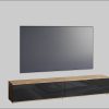 INOSIGN INOSIGN Wohnwand »Kenia« Komplett-Set (3-teilig) mit Eckvitrinen - Modernes Design, hängend/stehend montierbar, FSC®-zertifiziert kastanie B Wohnwände