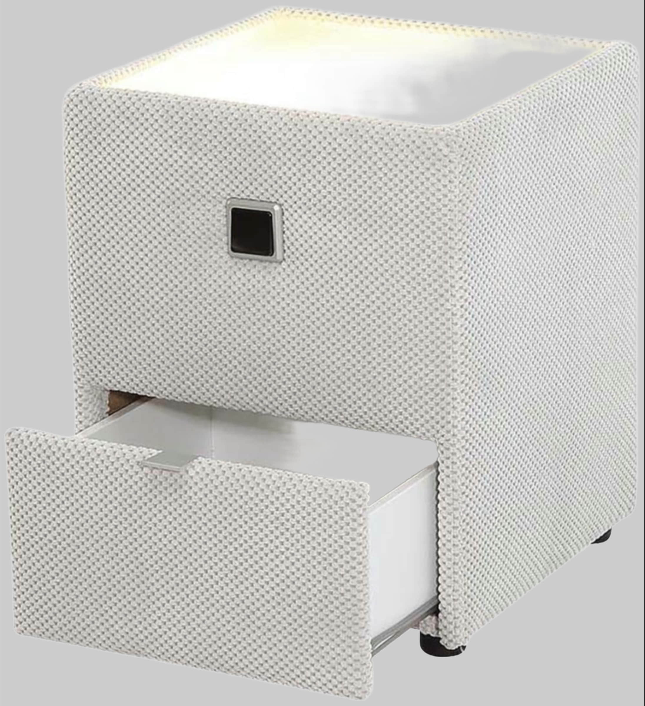 Jockenhöfer Gruppe Nachtkonsole »Lancy« mit LED-Beleuchtung - Moderner Nachttisch mit Schublade & dimmbarem Licht hellbeige Kommoden & Sideboards Jockenhu00F6fer Gruppe