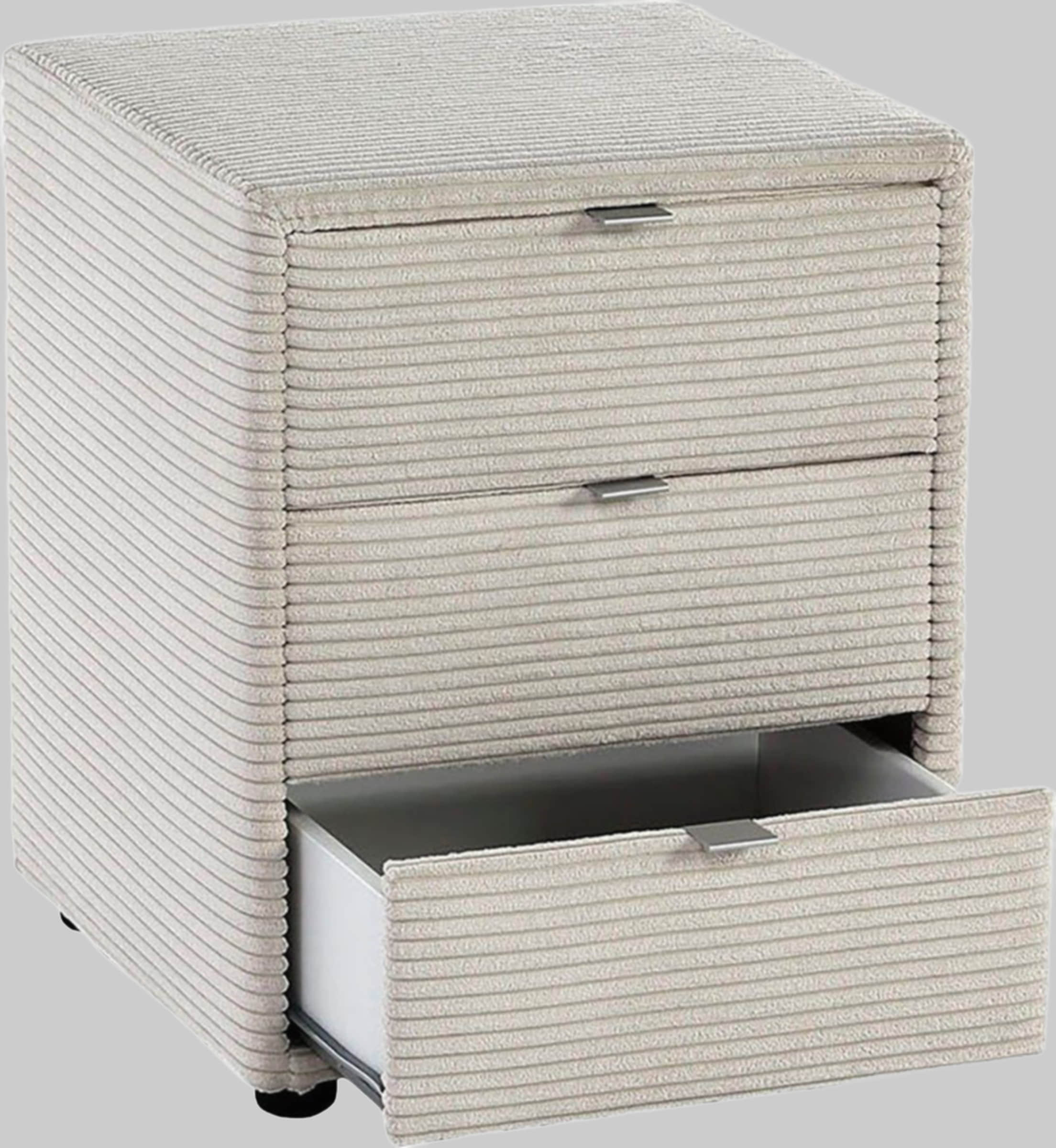 Jockenhu00F6fer Gruppe Jockenhöfer Gruppe Nachtkonsole »Lore« – Elegant & Funktional mit LED-Beleuchtung & 3 Schubladen greige 426 Kommoden & Sideboards