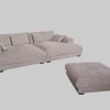 Sofas KAWOLA KAWOLA Big Sofa MADELINE Set mit Hocker & 4 Zierkissen | Cord-Bezug in verschiedenen Farben | 290x170 cm | Hochwertige Polsterung für maximalen Komfort taupe