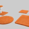 Kleine Wolke RELAX Badteppich 60x100 cm Rubinrot | 30 mm Flor | rutschhemmend | fußbodenheizungsgeeignet | Öko-Tex® Standard 100 rost Kleine Wolke Badematten