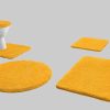Badematten Kleine Wolke Kleine Wolke RELAX Badteppich 60x100 cm Rubinrot | 30 mm Flor | rutschhemmend | fußbodenheizungsgeeignet | Öko-Tex® Standard 100 goldgelb