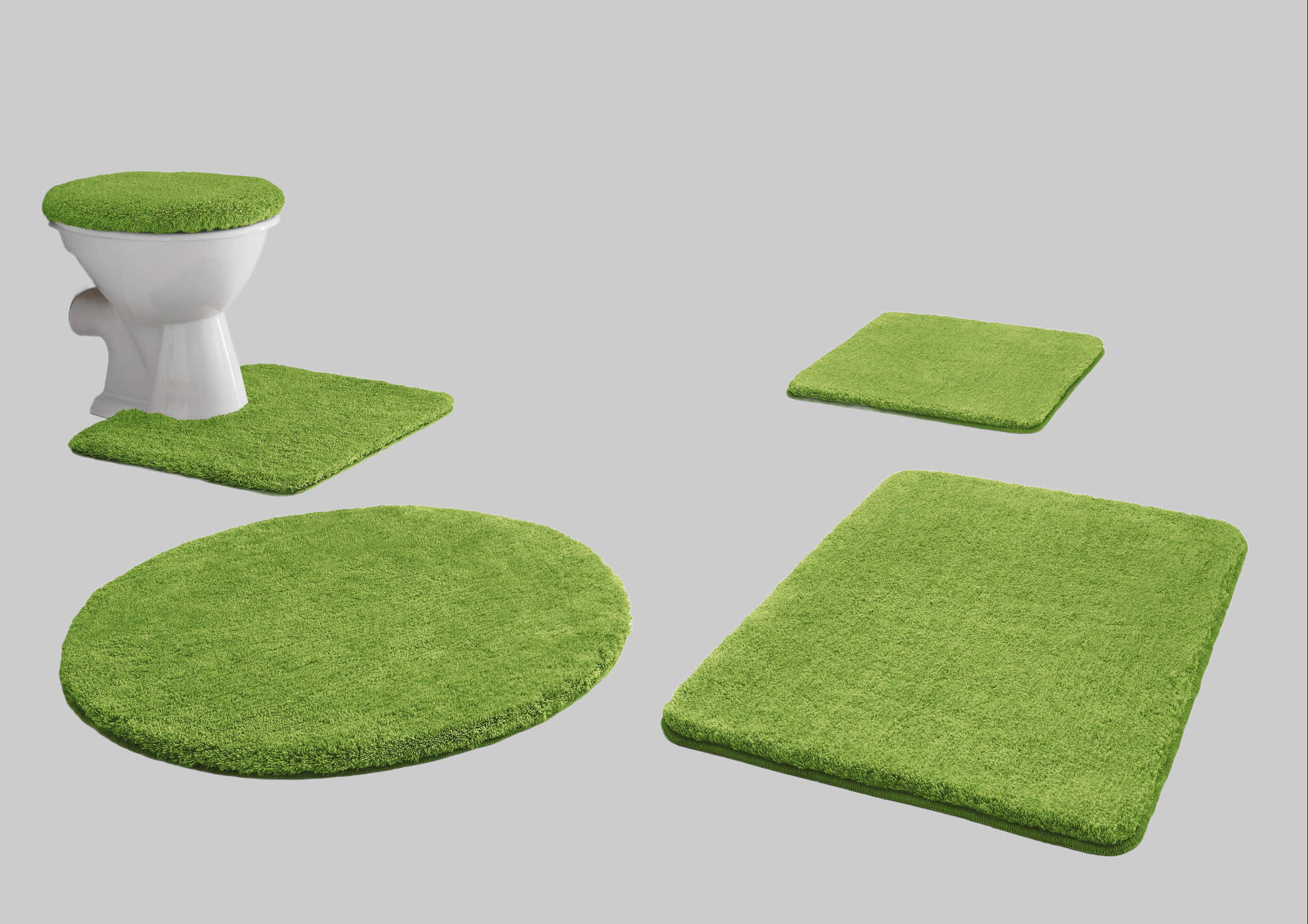 Kleine Wolke RELAX Badteppich 60x100 cm Rubinrot | 30 mm Flor | rutschhemmend | fußbodenheizungsgeeignet | Öko-Tex® Standard 100 kiwigrün Kleine Wolke Badematten