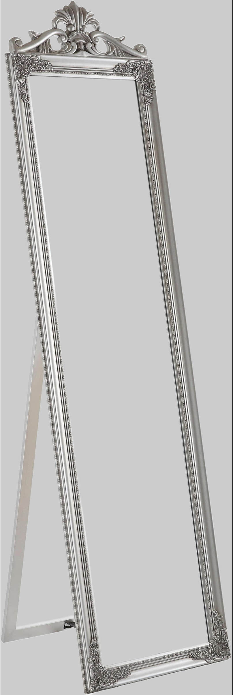 Dekoration Leonique Leonique Dekospiegel »King« (1 Stück) | Premium Standspiegel 180x45 cm | Luxus-Spiegel mit Holzrahmen | Beidseitig verspiegelt silberfarben