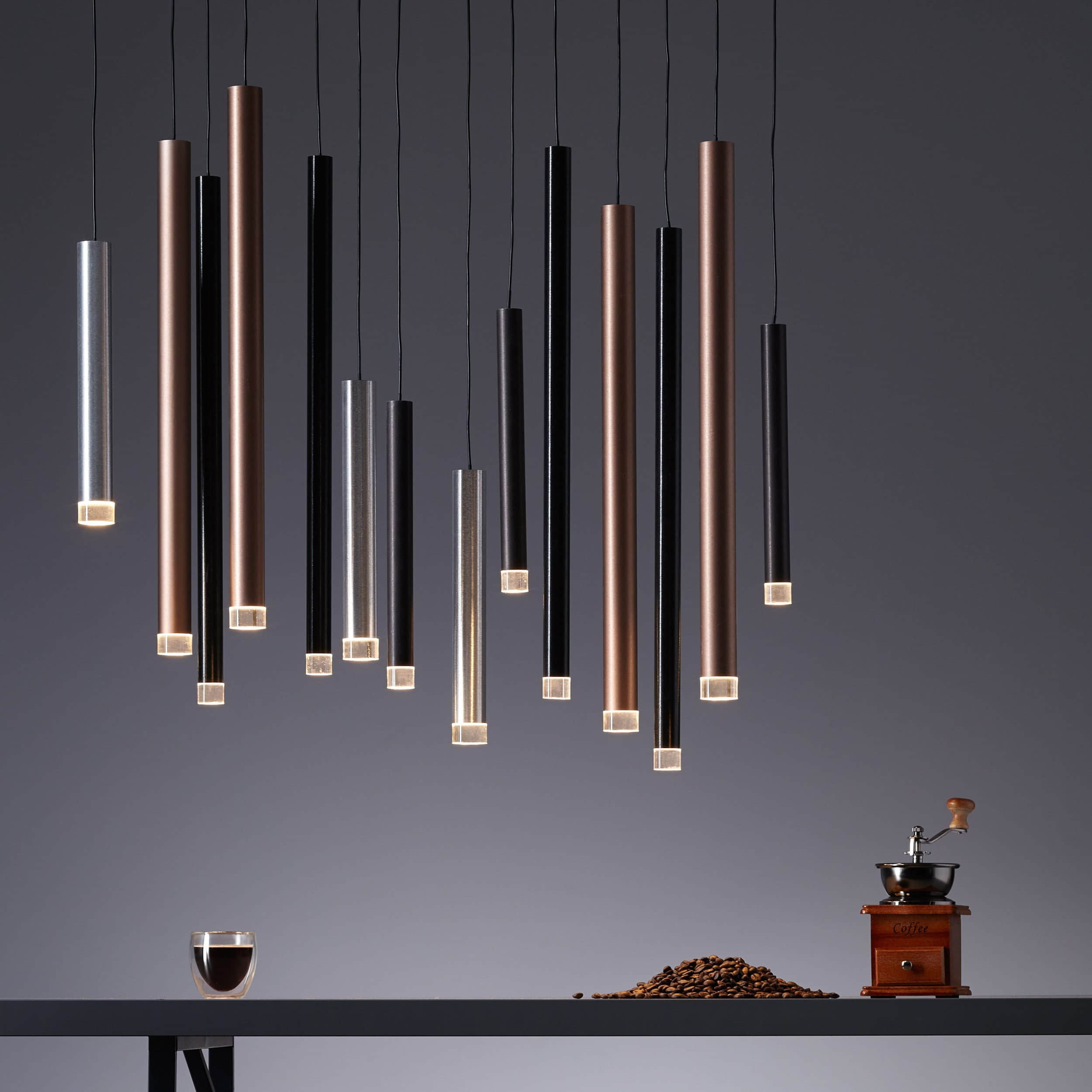 Lightbox Lightbox LED Pendant Light for Dining Table - 100cm Dimmable Hanging Lamp with Remote Control - Modern Black/Gold Design - 60W Energy Efficient Lampen