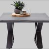 MCA furniture Couchtisch »Cartagena« - Massivholz Akazie mit Baumkante | Natürliche Risse & Löcher | Rustikales Design | X-Metallgestell Grau MCA furniture Tische