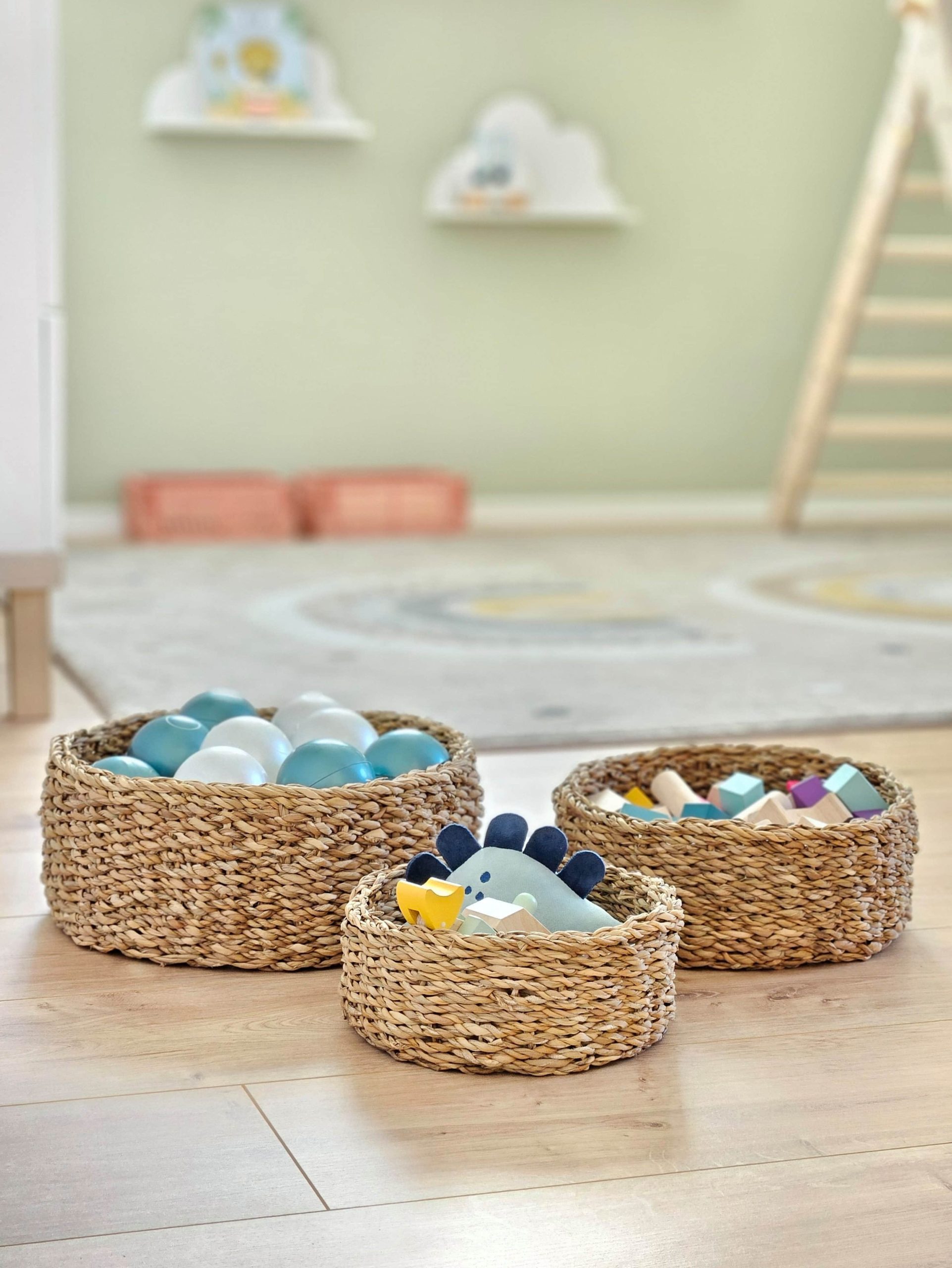 Meinposten Seegras-Körbe Set (3 Stück) – Handgeflochtene runde Aufbewahrungskörbe in Naturbraun | Deko-, Pflanzen- & Wäschekörbe | Größen: 21/25/30 cm | Nachhaltiges Naturmaterial Meinposten Dekoration