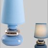 nu00E4ve NÄVE Stoney Table Lamp - Ceramic Base & Fabric Shade, E14 Socket (Max 40W), 70s-Inspired Design for Living Room & Bedroom Decor blau/babyb Lampen