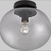 Nordlux Lampen Nordlux Alton Ceiling Lamp - Opal Glass & Brass Housing - Scandinavian Design - E27 Socket - Wall/Ceiling Mount - Dimmable LED Compatible Schwarz