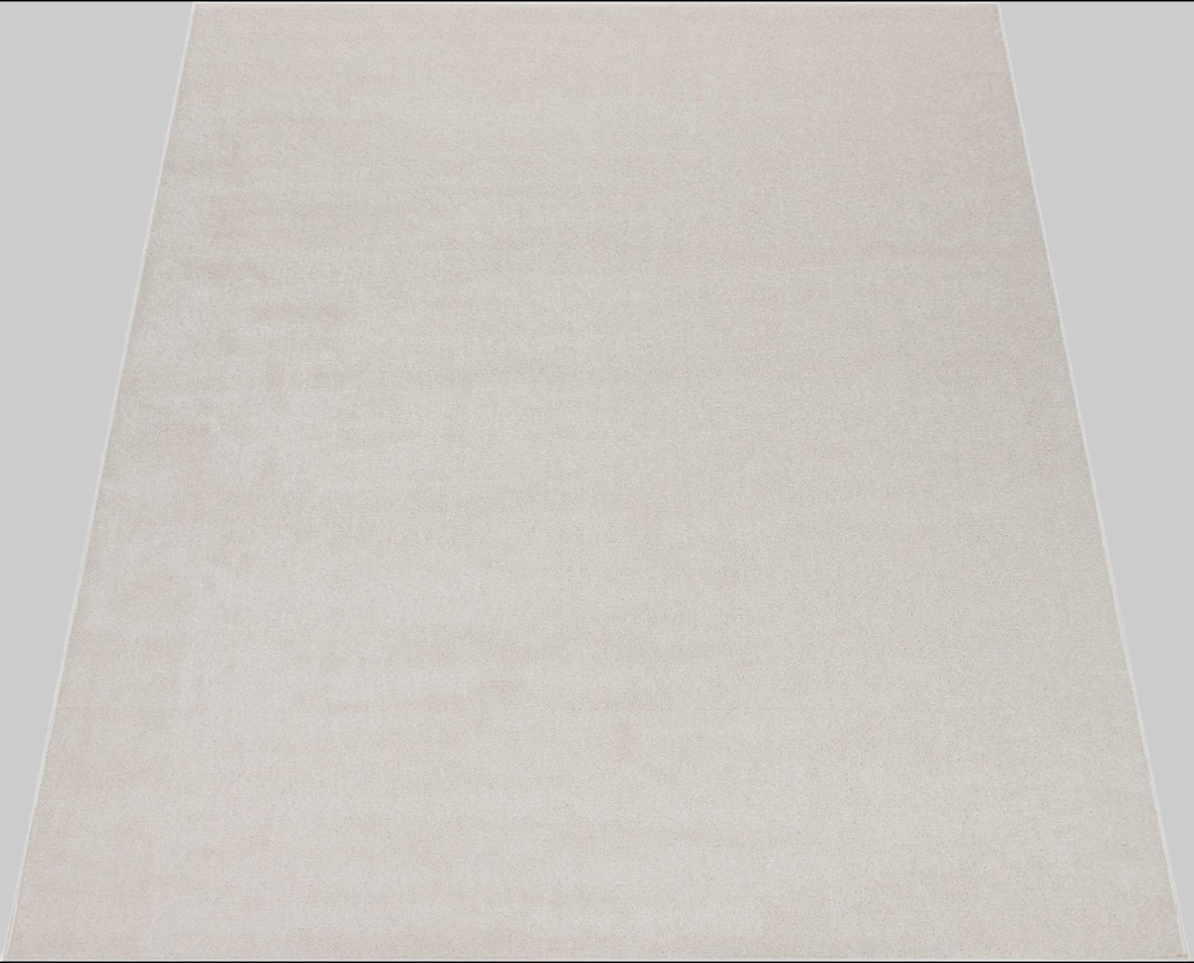 Paco Home Teppiche Paco Home Teppich Porto 890 | Premium Kurzflor-Teppich (13mm Höhe, 2.0kg/m²) in eleganten Uni-Farben | Ideal für Wohnzimmer & Schlafzimmer cream