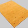Premium Gabbeh Loom Wollteppich mit Tiermotiven | Handgewebt aus 100% reiner Wolle | 15 mm Höhe | Fußbodenheizung geeignet | Traditionelle Nomaden-Webkunst gelb Teppiche carpetfine
