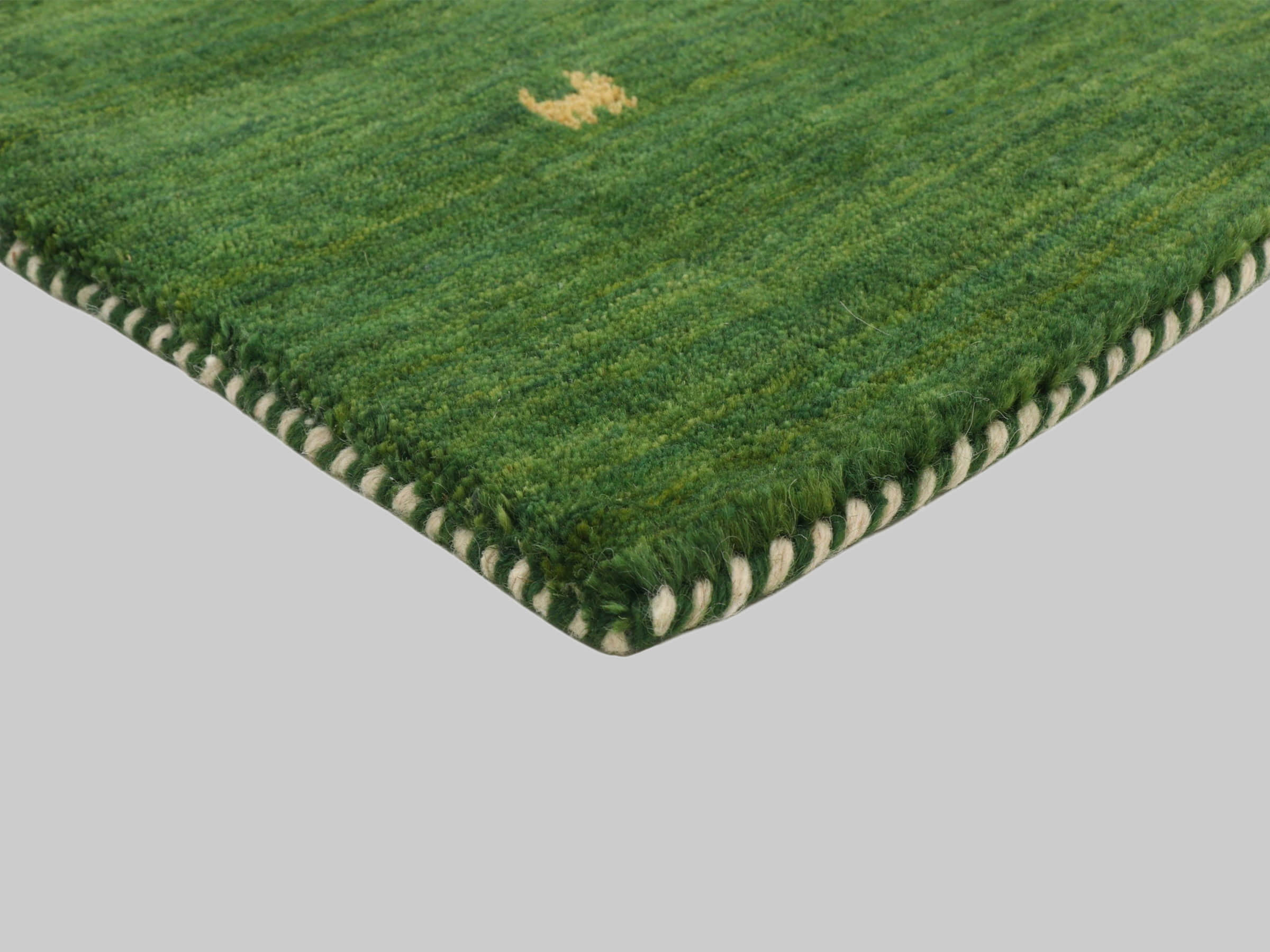 carpetfine Teppiche Premium Gabbeh Loom Wollteppich mit Tiermotiven | Handgewebt aus 100% reiner Wolle | 15 mm Höhe | Fußbodenheizung geeignet | Traditionelle Nomaden-Webkunst grün