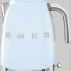 Küchenkleingeräte Smeg SMEG Wasserkocher KLF04BLEU Retro – 1,7 Liter Edelstahl mit 7 Temperaturstufen (60-100°C), 2400 Watt & automatischer Abschaltung Pastellbla