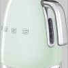 Smeg SMEG Wasserkocher KLF04BLEU Retro – 1,7 Liter Edelstahl mit 7 Temperaturstufen (60-100°C), 2400 Watt & automatischer Abschaltung Pastellgrü Küchenkleingeräte