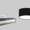 Smartwares LED Deckenleuchte mit Stoffschirm Grau | Dimmbar & wechselbare LEDs | Warmweiß 3000K | Ø20cm | Ideal für Treppenhaus & Wohnzimmer Schwarz smartwares Lampen