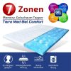 TERRA MED Gelschaum Topper 7-Zonen (6cm) von Matratzen Perfekt - Druckentlastender Matratzentopper mit Klimaband & Körperanpassung Matratzen Perfekt Topper