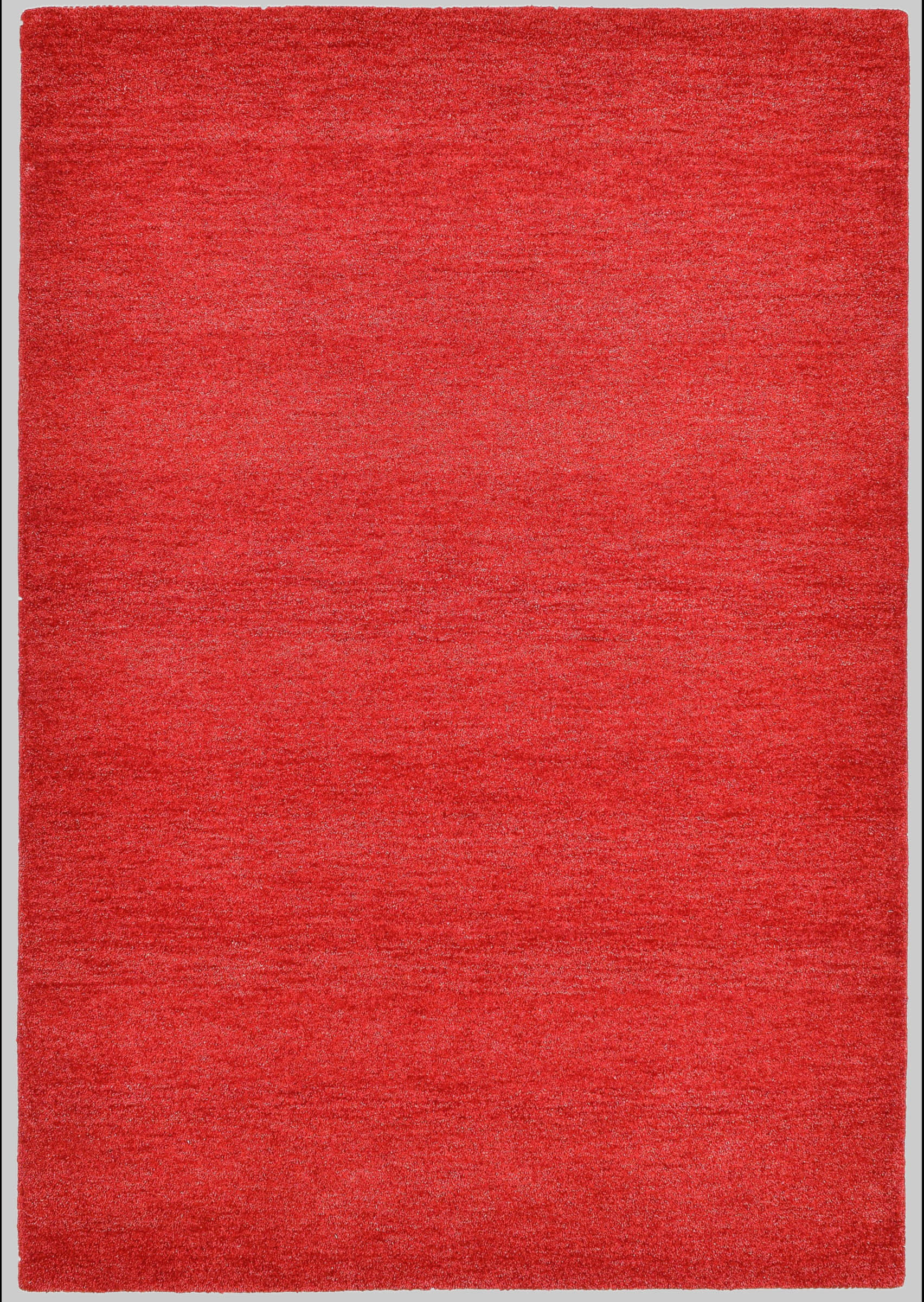 THEKO THEKO Gabbeh Uni Wollteppich | Handgewebt aus reiner Schurwolle | 14 mm Florhöhe | Rechteckig/Rund | Wohnzimmerteppich, Läufer | Nomaden-Design mit lebendiger Farbmelierung rot Teppiche