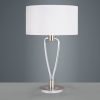 TRIO Leuchten Designer LED Table Lamp - 58cm Fabric Shade, Warm White Adjustable Light, Touch Control - Modern Bedside & Living Room Lighting Silber Lampen TRIO Leuchten
