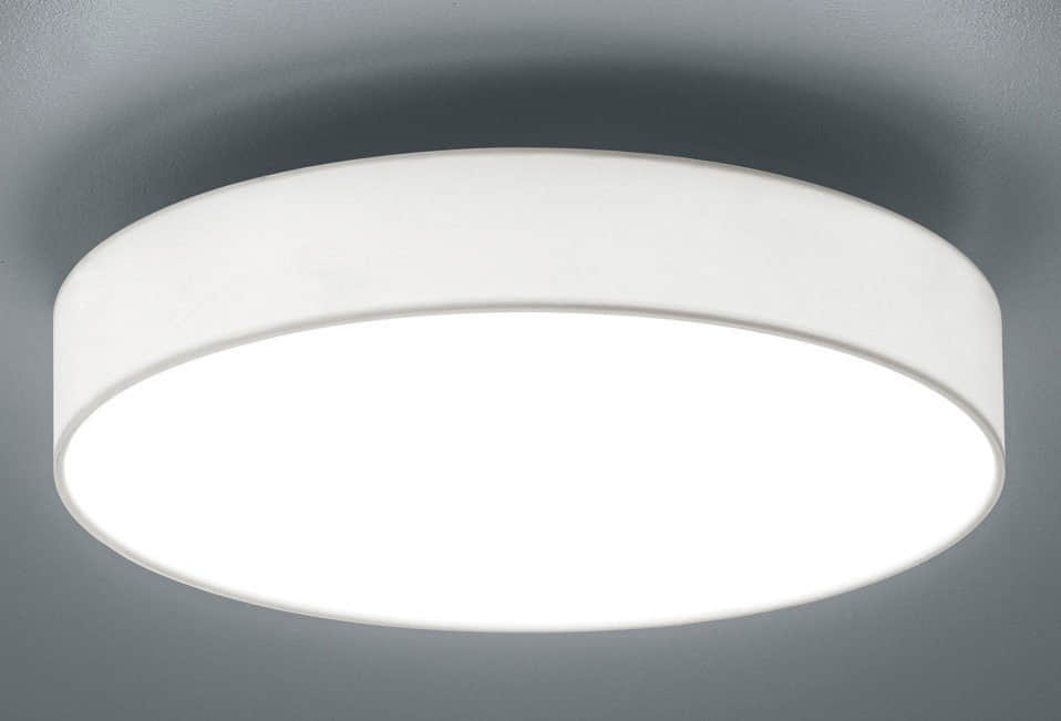 Lampen TRIO Leuchten TRIO Leuchten LUGANO LED Ceiling Light - 35W Dimmable Warm White LED with Switch Dimmer, 45cm Round Modern Ceiling Lamp weiß