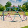 Garten & Balkon VESKA VESKA Dome Climber Kinder Klettergerüst | Geodome Kuppel 244cm (8FT) blau/gelb | Metall-Klettergerät mit HDPE-Griffen blau/pink
