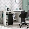 VOGL Möbelfabrik Schreibtisch »Tim« - 180 cm Gaming/Office-Tisch mit Stauraum | Made in Germany | 3 Jahre Garantie weiß/schwa Kinderzimmer VOGL Mu00F6belfabrik