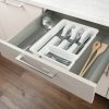 WENKO 5-Compartment Anti-Slip Silverware Drawer Organizer (Set of 2) - Premium Kitchen Utensil Storage Solution WENKO Aufbewahrung
