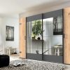 Wimex Schränke Wimex Schwebetürenschrank 'Stockholm' | Industrial-Look Kleiderschrank mit Spiegel & Schwebetüren | Bestseller Garderobenschrank plankeneic