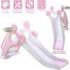 YOLEO YOLEO Foldable Kids Slide with Basketball Hoop - Safe Toddler Slide for Indoor/Outdoor Play Ages 1-3 Years Rosa Garten & Balkon