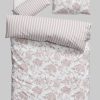 andas Nordby Reversible Cotton Bedding Set | 2-Piece Scandinavian Design | OEKO-TEX Certified | 135x200 cm+ Sizes | Year-Round Comfort rosé Bettwäsche andas