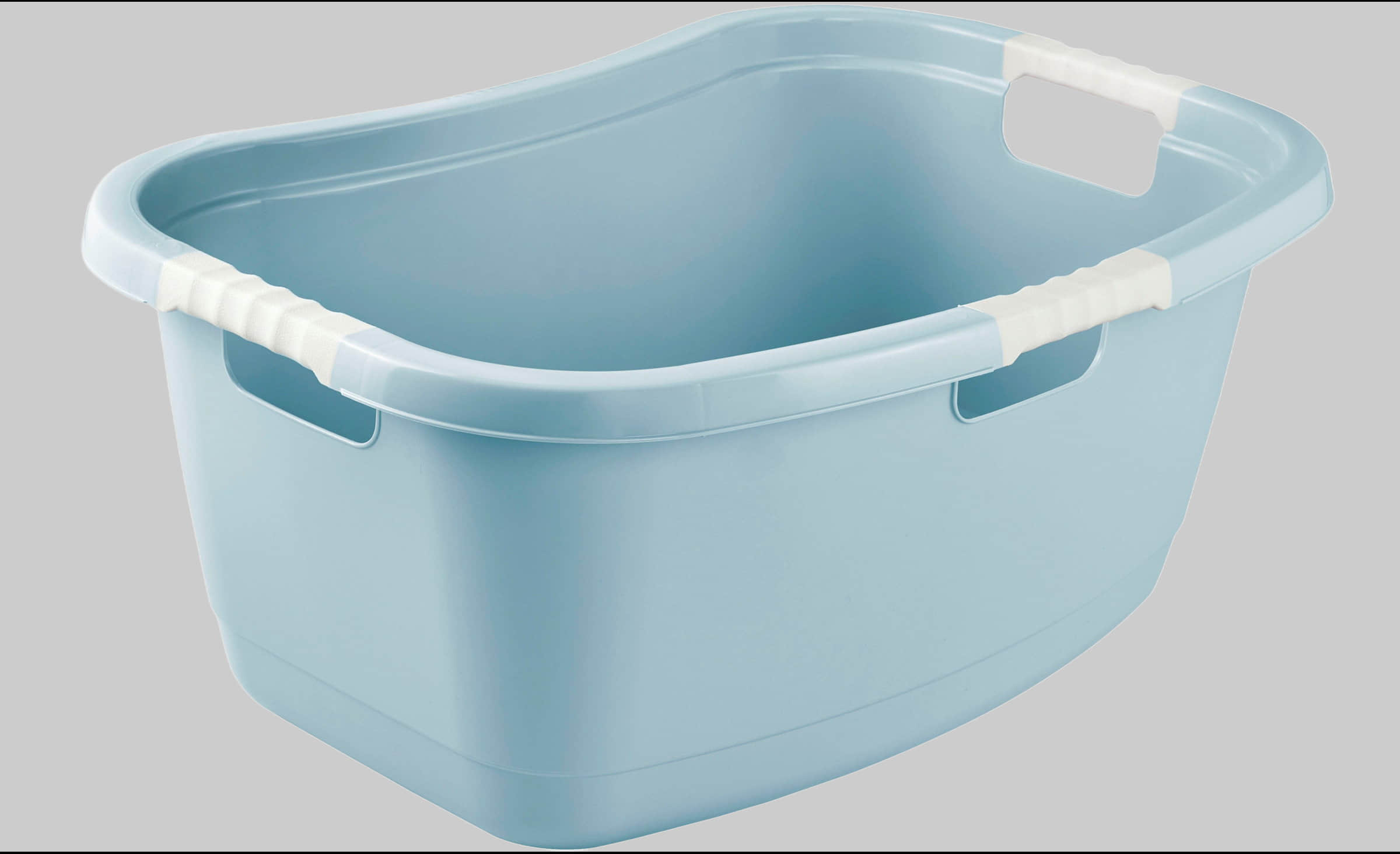 keeeper Wäschewanne 'janne' - Ergonomische Nierenform mit Softgriffen, 50 Liter Fassungsvermögen (65x45x28,5 cm), aus stabilem PP-Kunststoff nordic blue Bad & Sanitär keeeper
