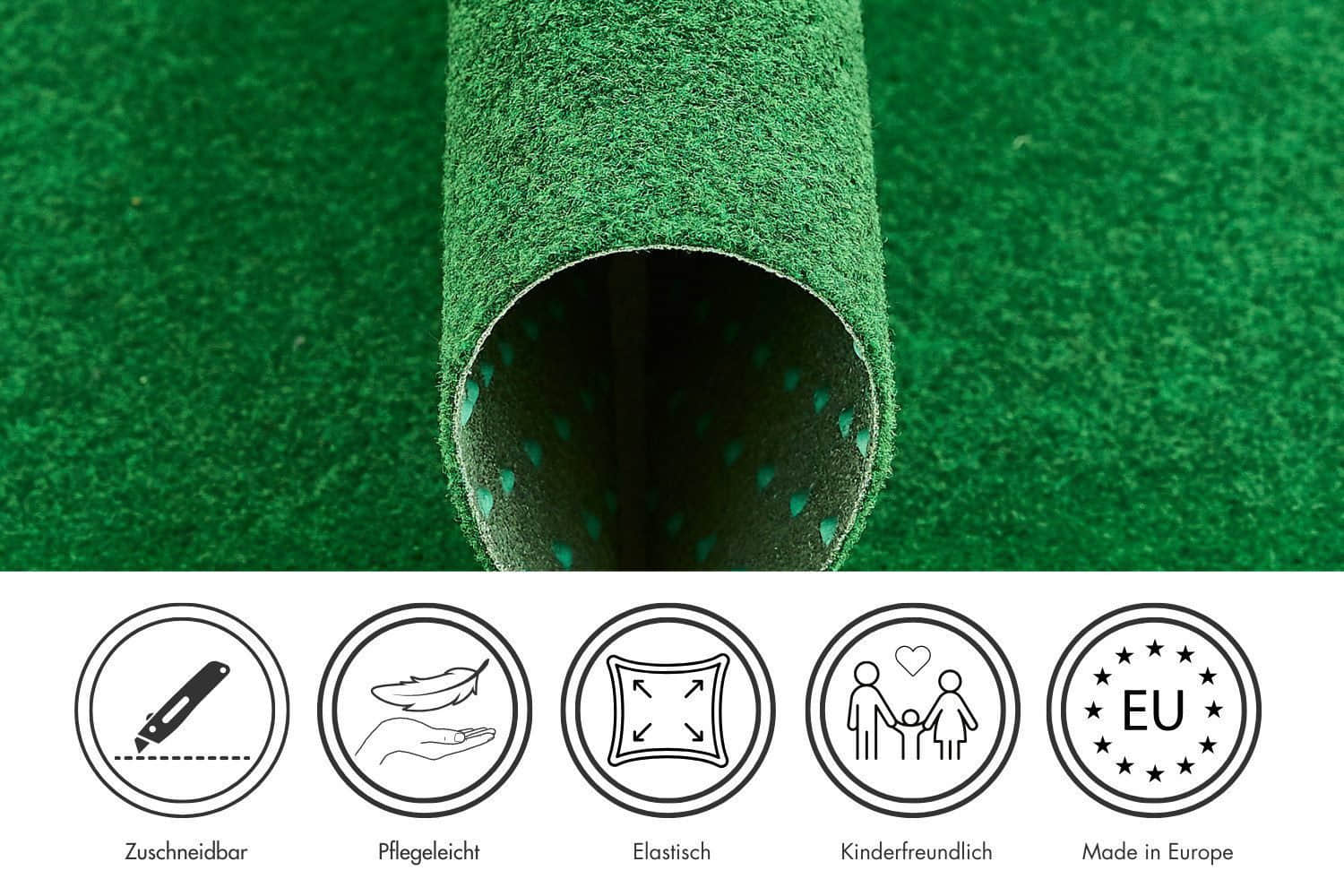 misento misento Premium Artificial Grass Rug – 4mm Thick UV-Resistant Outdoor Turf with Drainage Nubs (67x100cm) – Balcony & Terrace Lawn Mat – Easy to Clean & Install Grün Teppiche
