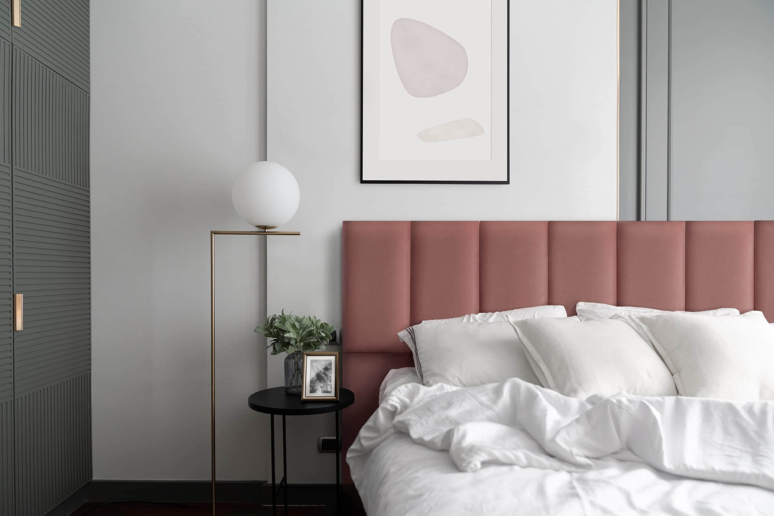 mollis mollis Premium Wandpaneel Rechteckig 30x60 cm – Akustik Wandpolster, Bettkopfteil & Raumteiler in 8 Farben | FSC® C114919 zertifiziert Rosa Bauen & Renovieren