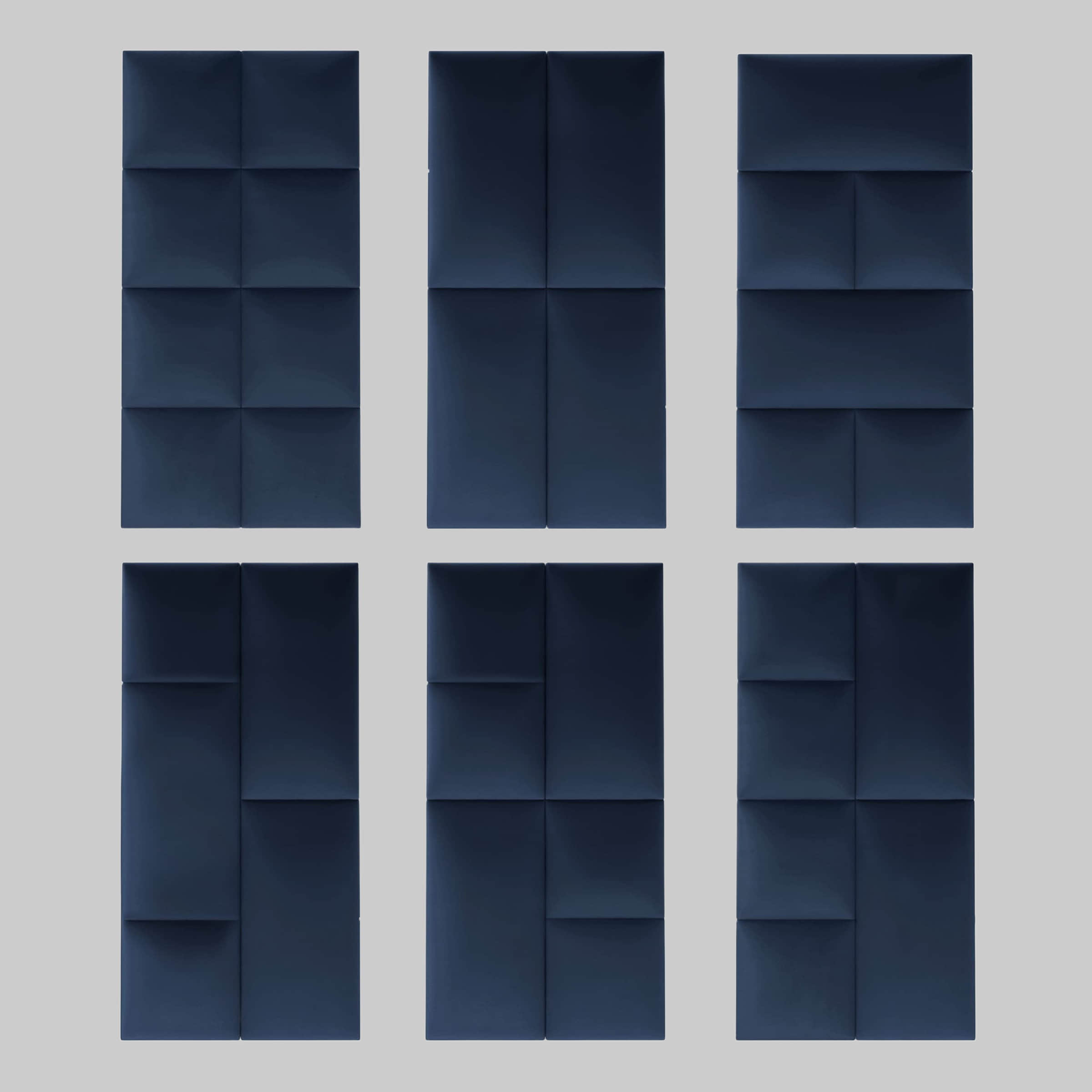 Bauen & Renovieren mollis mollis Premium Wandpaneel Rechteckig 30x60 cm – Akustik Wandpolster, Bettkopfteil & Raumteiler in 8 Farben | FSC® C114919 zertifiziert Marineblau
