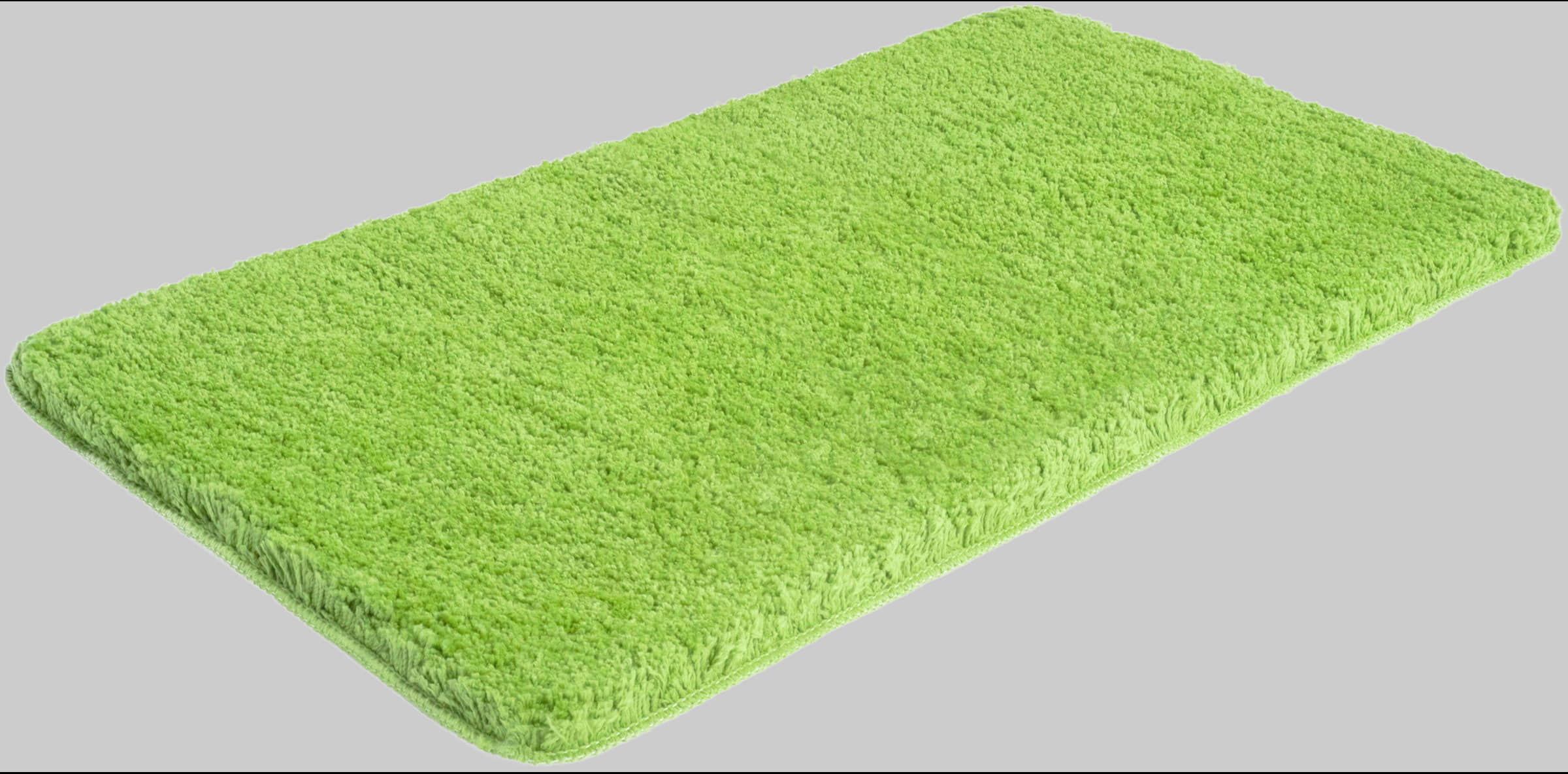 my home Badematten my home Sanremo Premium Bath Mat - 30mm Plush, Non-Slip, Fast-Drying Polyester Microfiber - Compatible with Underfloor Heating (Rectangular/Round/3-Piece Set Options) hellgrün