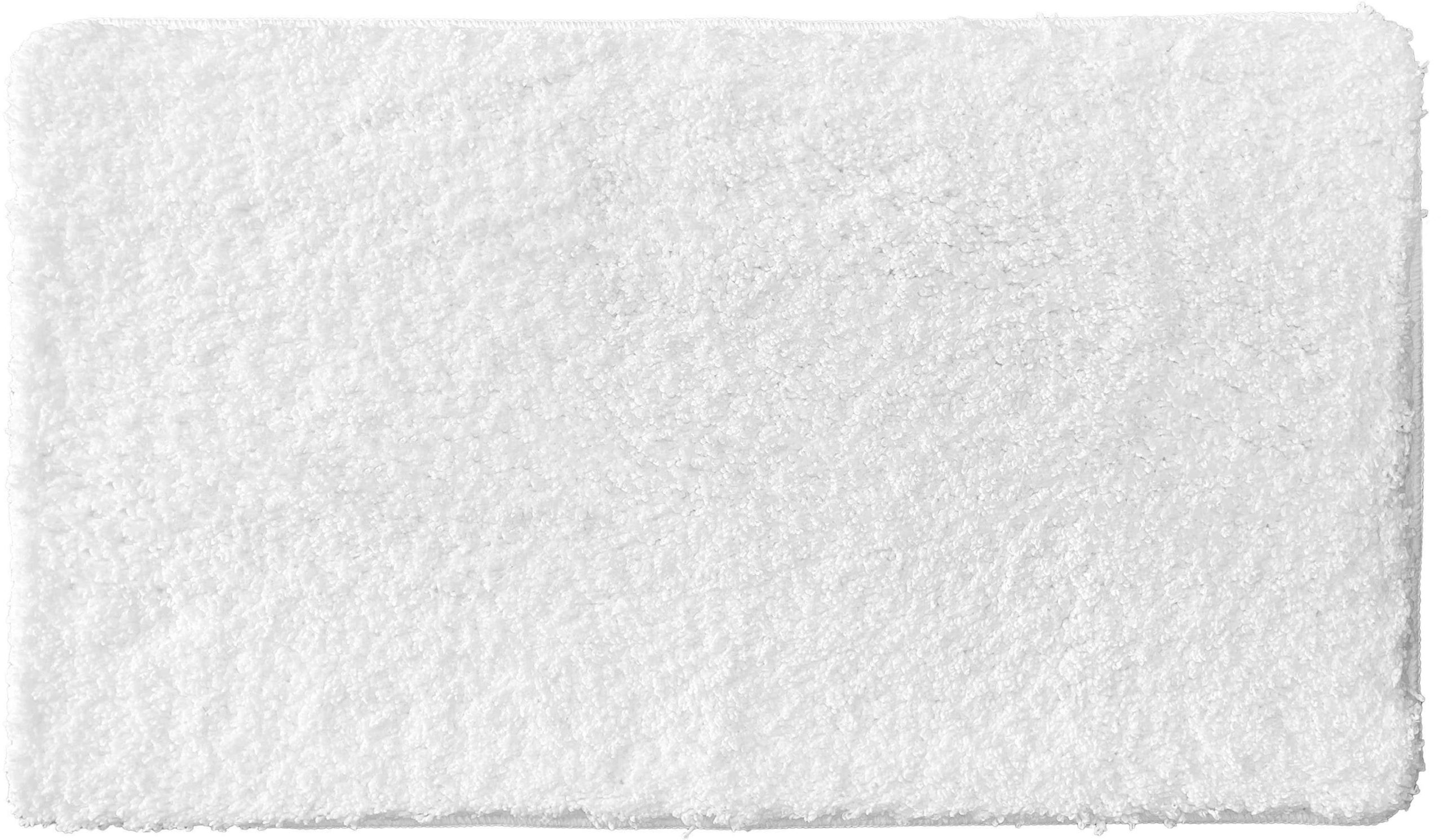 my home Sanremo Premium Bath Mat - 30mm Plush, Non-Slip, Fast-Drying Polyester Microfiber - Compatible with Underfloor Heating (Rectangular/Round/3-Piece Set Options) weiß my home Badematten