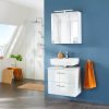 welltime Waschbeckenunterschrank Trento | 60 cm Breite | Moderne Badmöbel in verschiedenen Farben | Hochwertige Beckenunterschrank auf Füßen | Made in Germany weiß Hochg Schränke welltime