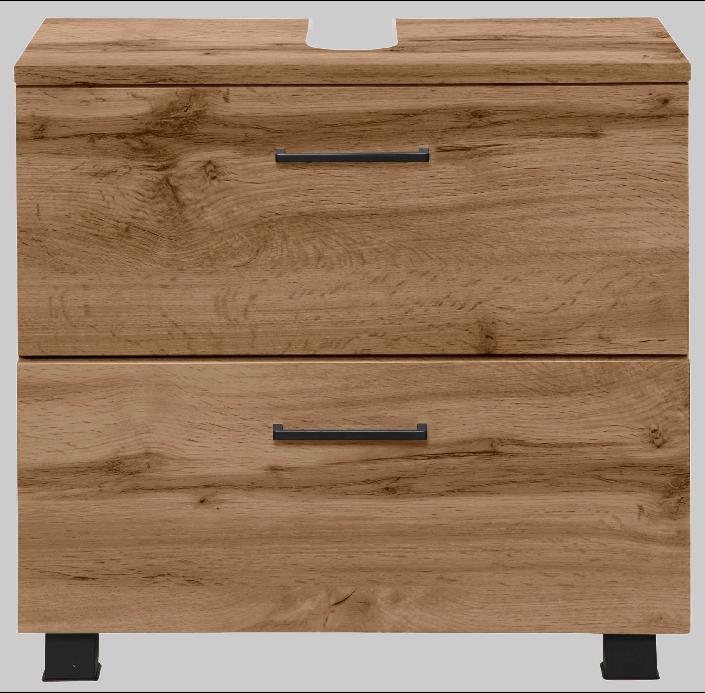 welltime Schränke welltime Waschbeckenunterschrank Trento | 60 cm Breite | Moderne Badmöbel in verschiedenen Farben | Hochwertige Beckenunterschrank auf Füßen | Made in Germany wotaneiche
