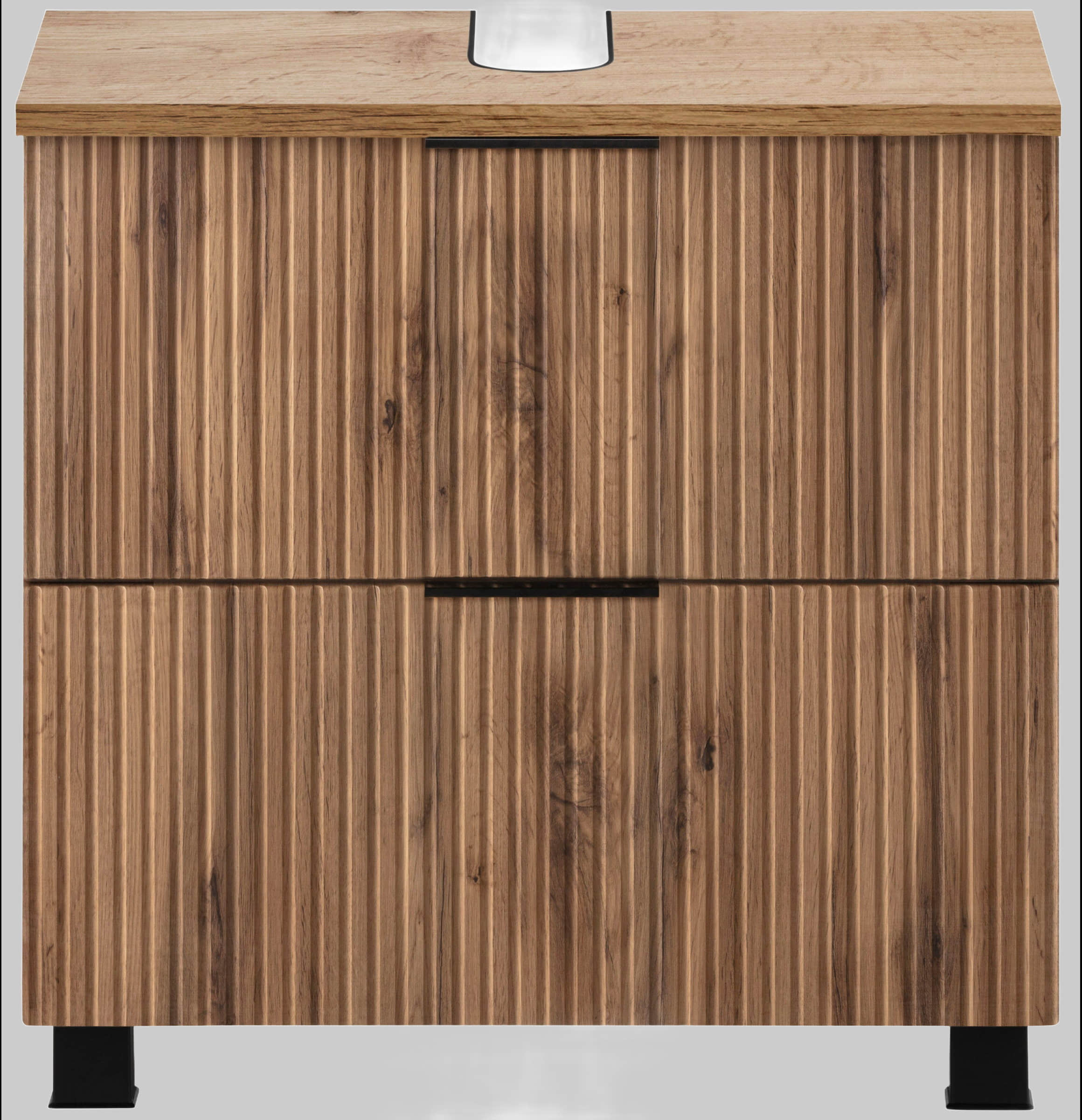 welltime Waschbeckenunterschrank Trento | 60 cm Breite | Moderne Badmöbel in verschiedenen Farben | Hochwertige Beckenunterschrank auf Füßen | Made in Germany wotaneiche welltime Schränke